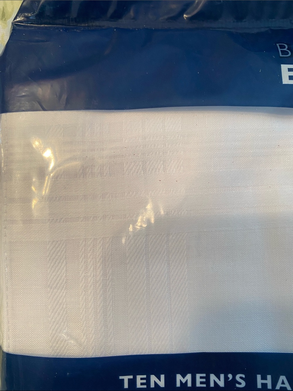NWT Ten Men's White Satin-Stripe Pocket Squares - Picture 4 of 4